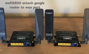 mofi4500 attach google router to wan port